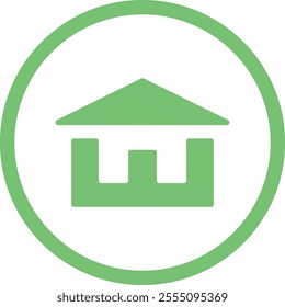 E Home Logo, eco smart icon green house symbol vector design. Great for mobile app, web design, etc.