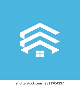 E Home Real Estate Logo Design Vector