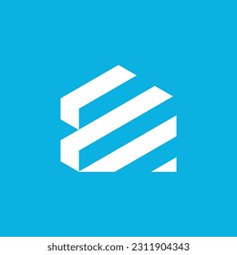 E Home Real Estate Logo Design Vector