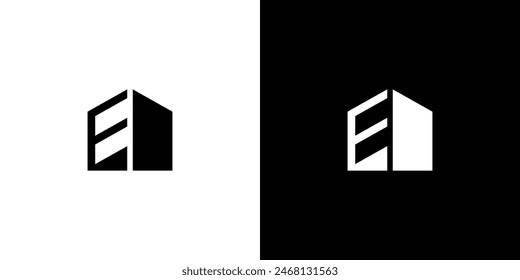 The E house logo design is unique and modern