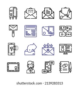 e Icon Set with line icons. Modern Thin Line Style. Suitable for Web and Mobile Icon. Vector illustration EPS 10.