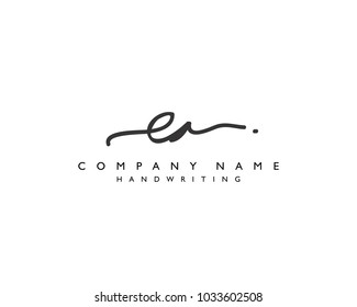 E A Initial handwriting logo