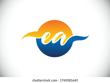E A Initial Letter Logo design, Graphic Alphabet Symbol for Corporate Business Identity