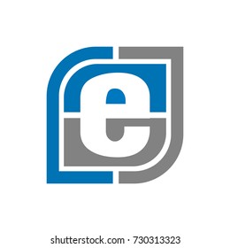 E initial letter logo design template vector