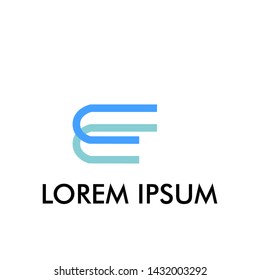 E initial letter logo icon for business or technology company sign