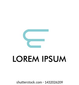 E initial letter logo icon for business or technology company sign