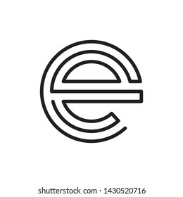 E initial letter logo template vector icon design