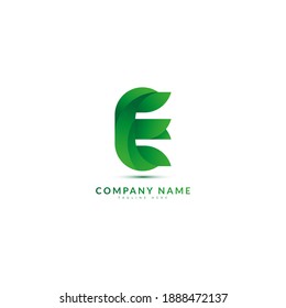 E Initial Letter with Minimalist Gradient Logo. Typography for company and business logo.