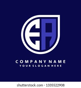 E A initial letter, modern logo design template vector