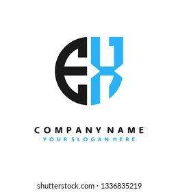 E  initial letter, modern logo design template vector