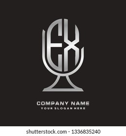 E  initial letter, modern logo design template vector