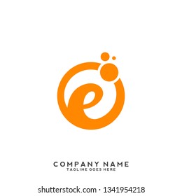 E initial letter, modern logo design template