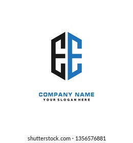 E E initial letter, modern logo design template vector 