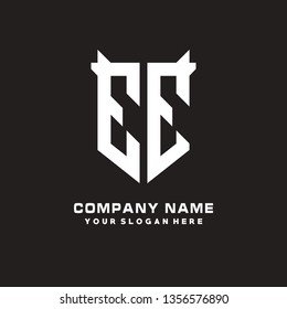 E E initial letter, modern logo design template vector 