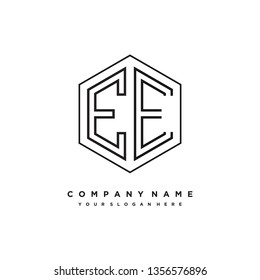 E E initial letter, modern logo design template vector 