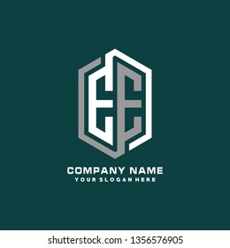 E E initial letter, modern logo design template vector 