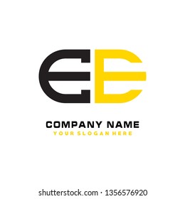 E E initial letter, modern logo design template vector 