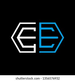 E E initial letter, modern logo design template vector 
