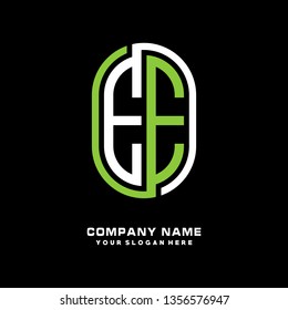 E E initial letter, modern logo design template vector 