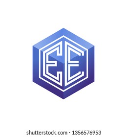 E E initial letter, modern logo design template vector 