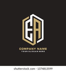 E A initial letter, modern logo design template vector