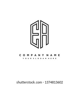 E A initial letter, modern logo design template vector
