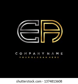 E A initial letter, modern logo design template vector