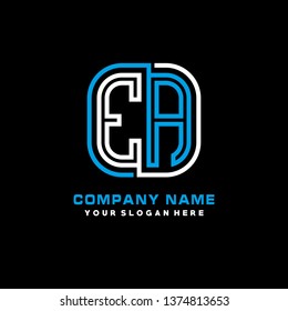E A initial letter, modern logo design template vector