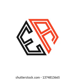 E A initial letter, modern logo design template vector