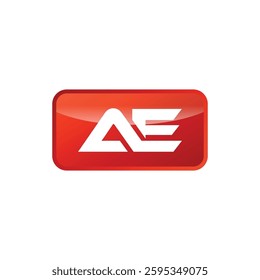A E Initial Letter Rectangle Shape Logo Template
