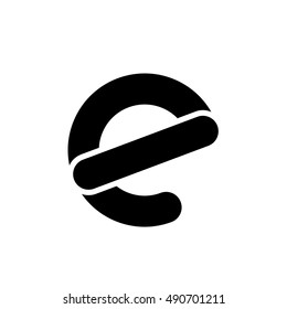 e Initial logo. lowercase monogram logo black 