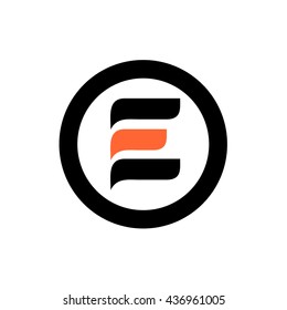 E initial logo and round