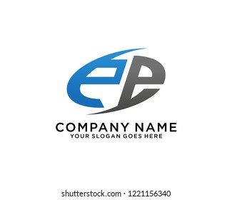 E E Initial logo template vector