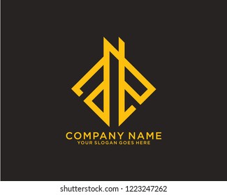 A E Initial logo template vector