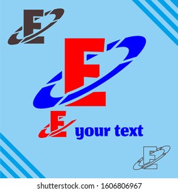 E Initial logo template vector