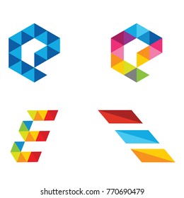 E Initial Logo Vector