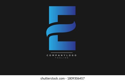 E initials monogram letter text alphabet logo design	