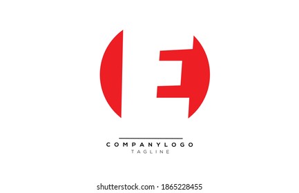 E initials monogram letter text alphabet logo design