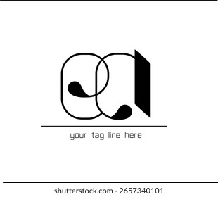 A and E Interlocked Logo – Handwritten Calligraphy Monogram