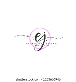 E J EJ Initial logo template vector