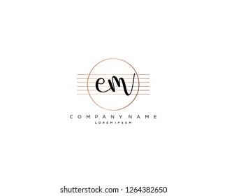 E J initial handwriting logo vector