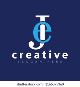 E J Initial letter logo icon vector