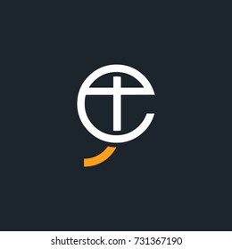 E J joint letter round design template
