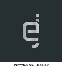 E & J Letter logo design vector element