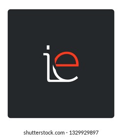 I & E joint logo line letter design