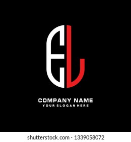 E K initial letter, modern logo design template vector