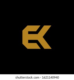 E K KE EK initial letter logotype icon logo vector elegant