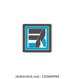 E and K letter icon logotype sign symbol illustration vector.with simple creative design.flat style.isolated background