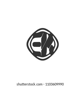 E and K letter icon logotype sign symbol illustration vector.with simple creative design.flat style.isolated background