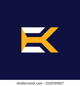 E K Letter Mark Monogram Modern Logo for Fitness Power Energy Construction Auto Mobile Business